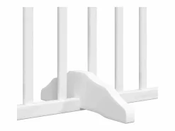 Clicnbuy Puerta de perros plegable 6 paneles madera álamo blanca 480 cm Blanco Discount