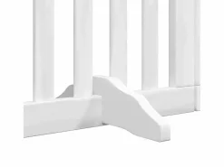 Clicnbuy Puerta de perros plegable 12 paneles madera álamo blanca 600 cm Blanco