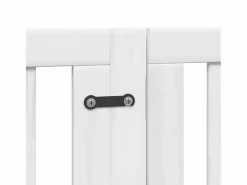 Clicnbuy Puerta de perros plegable 12 paneles madera álamo blanca 600 cm Blanco