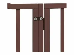 Clicnbuy Seguridad Para Mascotas|Puerta de perros plegable 6 paneles madera álamo marrón 480 cm