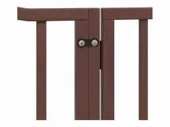 Clicnbuy Seguridad Para Mascotas|Puerta de perros plegable 12 paneles madera álamo marrón 960 cm