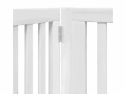 Puerta de perros plegable 12 paneles madera álamo blanca 960 cm^Clicnbuy Hot