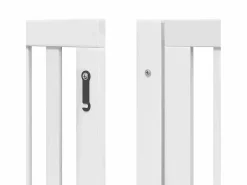 Puerta de perros plegable 12 paneles madera álamo blanca 960 cm^Clicnbuy Hot