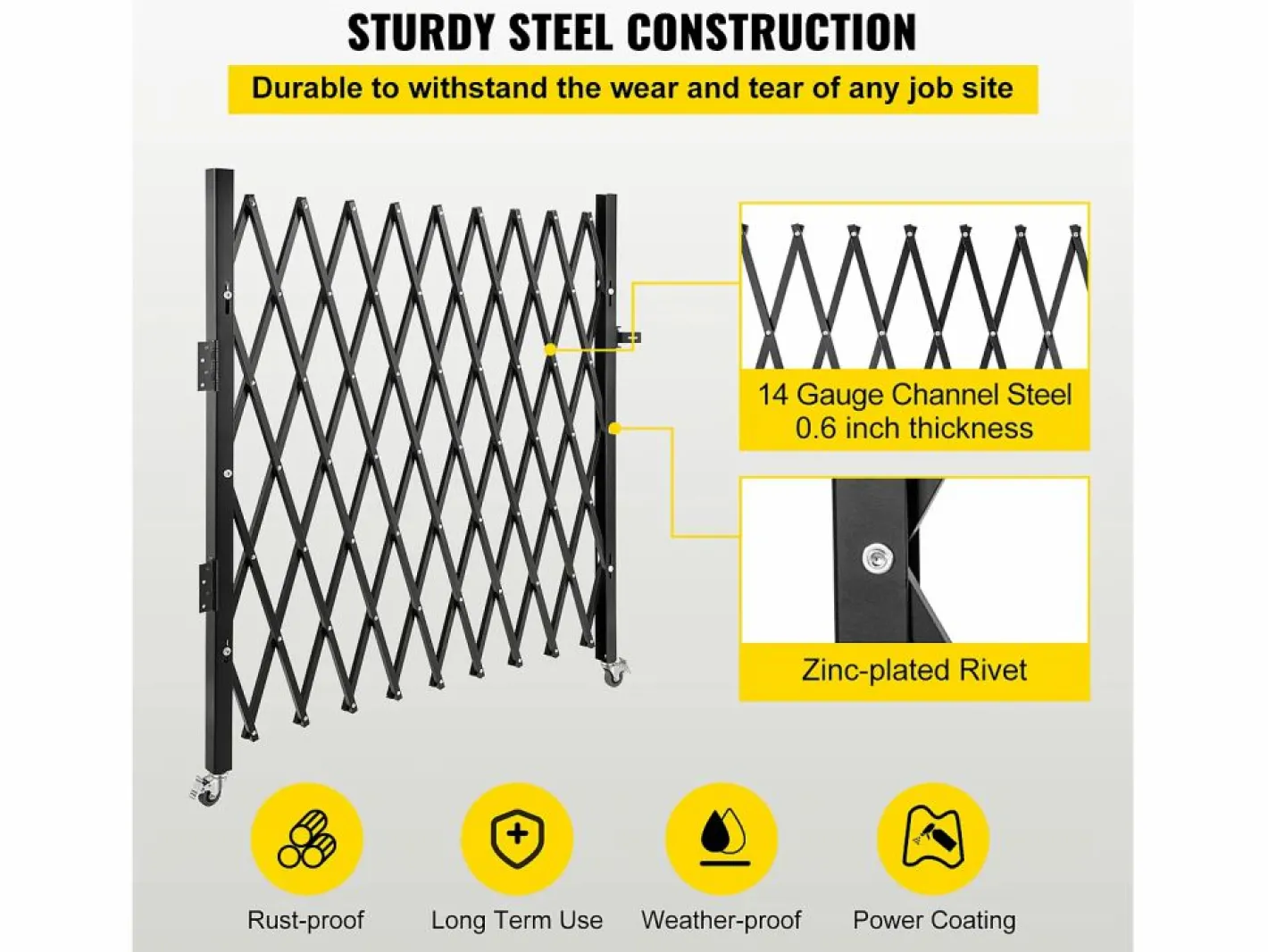 Puerta de Seguridad Plegable Individual SucceBuy, 18,5 cm de Alto x 21,5 cm de Ancho, Puerta Plegable Negro Outlet