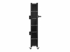 Puerta de Seguridad Plegable Individual SucceBuy de 190,5 Cm de Ancho x 122 Cm de Alto, Puerta de Tijera Negro Best