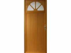 GD Menuiseries Puerta de Servicio de Madera 'Pixos' 200X80 Empuje Izquierdo (Dimensiones de la Mesa) sin manilla Marru00f3n