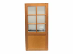 GD Menuiseries Puerta de Servicio de Madera 'Naxos' Modelo 215X90 Empuje Izquierdo (Dimensiones de la Mesa) sin manilla Marru00f3n Best