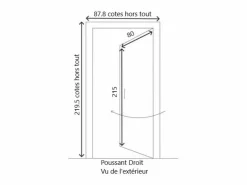 Puerta Entrada Madera 'Alena' 215X80 Empuje Derecha (Medidas Tabla) sin manilla^GD Menuiseries Discount