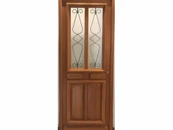 GD Menuiseries Puerta Entrada Madera Exo Modelo 'BAYA' 200X80 Empuje Izquierdo (Medidas Tabla) sin manilla Color natural claro Sale