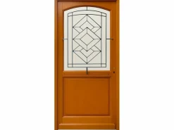GD Menuiseries Puerta Entrada Madera Modelo ELIOTH 215X90 Empuje Izquierdo ---(Medidas Tabla) sin manilla Marru00f3n Best