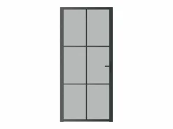 Puerta interior de vidrio y aluminio mate 93x201,5 cm ES136386 Negro Online