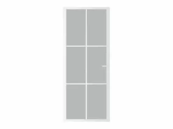 Puerta interior de vidrio y aluminio mate 83x201,5 cm ES910936 Blanco Sale
