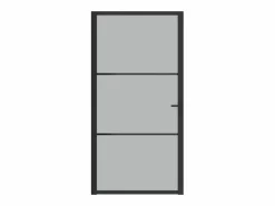 Puerta interior de vidrio y aluminio mate 102,5x201,5 cm ES251038^ New