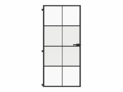 Puerta Con Marco|Puerta interior delgada negra vidrio y aluminio 93x201,5 cm ES700679