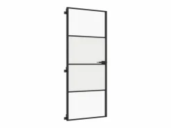 Puerta Con Marco|Puerta interior delgada negra vidrio y aluminio 83x201,5 cm ES668463