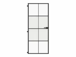 Puerta Con Marco|Puerta interior delgada negra vidrio y aluminio 83x201,5 cm ES602047