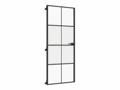 Puerta Con Marco|Puerta interior delgada negra vidrio y aluminio 83x201,5 cm ES602047