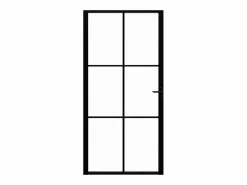 Puerta interior vidrio ESG y aluminio 102,5x201,5 cm ES241216^ Hot
