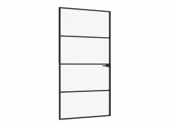 Puerta interior vidrio templado y aluminio 102x201,5 cm ES395826^ Discount