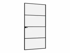 Puerta interior vidrio templado y aluminio 102x201,5 cm ES395826^ Discount