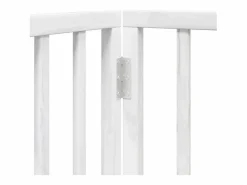 Clicnbuy Puerta para perros con puerta plegable de 6 paneles, blanca, 300 cm, madera de álamo Blanco