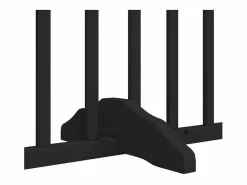 Clicnbuy Puerta para perros con puerta plegable de 4 paneles, color , 320 cm, madera de álamo Negro Clearance