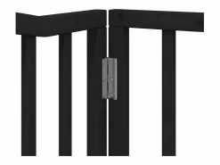 Clicnbuy Puerta para perros con puerta plegable de 4 paneles, color , 320 cm, madera de álamo Negro Clearance