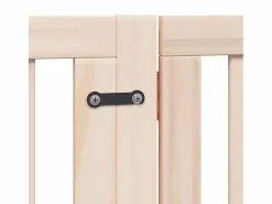Clicnbuy Seguridad Para Mascotas|Puerta para perros plegable 8 paneles madera de álamo 640 cm