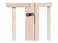 Clicnbuy Puerta para perros plegable 10 paneles madera de álamo 800 cm Marru00f3n New