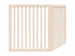 Clicnbuy Seguridad Para Mascotas|Puerta para perros plegable 2 paneles madera de álamo 160 cm