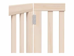 Clicnbuy Seguridad Para Mascotas|Puerta para perros plegable 2 paneles madera de álamo 160 cm