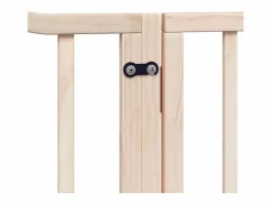 Clicnbuy Puerta para perros plegable 4 paneles madera de álamo 320 cm Marru00f3n Sale
