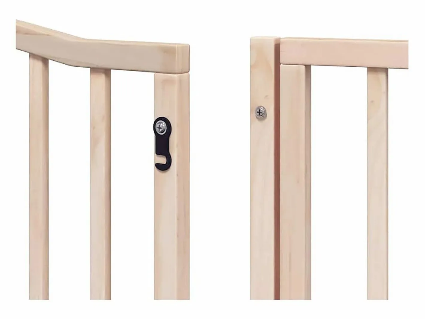 Clicnbuy Seguridad Para Mascotas|Puerta para perros plegable 6 paneles madera de álamo 480 cm