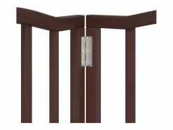 Clicnbuy Puerta para perros plegable 6 paneles álamo marrón roble 300 cm Marru00f3n Discount