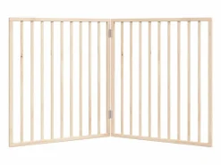 Puerta para perros plegable de 2 paneles, 160 cm, madera de álamo^Clicnbuy Best