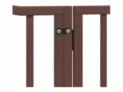 Clicnbuy Seguridad Para Mascotas|Puerta para perros plegable 4 paneles álamo marrón roble 320 cm