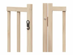 Clicnbuy Seguridad Para Mascotas|Puerta para perros plegable 6 paneles madera de álamo 480 cm