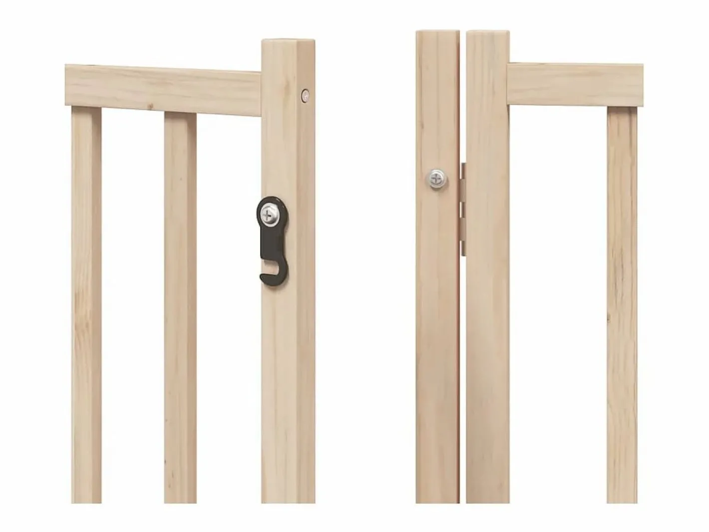 Clicnbuy Seguridad Para Mascotas|Puerta para perros plegable 6 paneles madera de álamo 480 cm