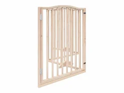 Puerta para perros plegable 4 paneles madera de álamo 320 cm^Clicnbuy Outlet