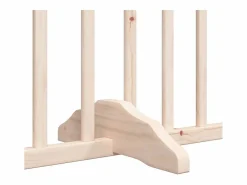 Puerta para perros plegable 4 paneles madera de álamo 320 cm^Clicnbuy Outlet
