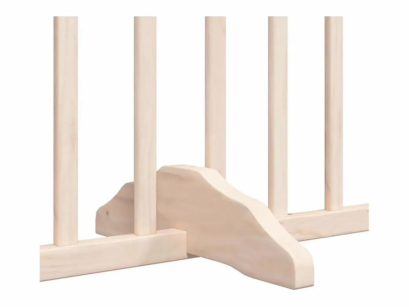 Clicnbuy Seguridad Para Mascotas|Puerta para perros plegable 8 paneles madera de álamo 640 cm