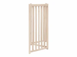 Clicnbuy Puerta para perros plegable de 3 paneles, 150 cm, madera maciza de abeto Marru00f3n Hot