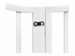 Puerta para perros plegable 9 paneles madera álamo blanca 450cm^Clicnbuy Clearance