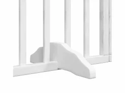 Puerta para perros plegable 9 paneles madera álamo blanca 450cm^Clicnbuy Clearance