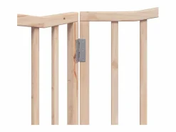 Puerta para perros plegable 2 paneles madera de álamo 160 cm^Clicnbuy New