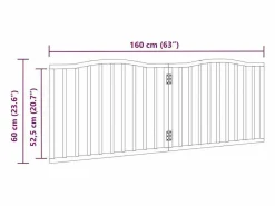 Puerta para perros plegable 2 paneles madera de álamo 160 cm^Clicnbuy New