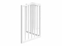 Clicnbuy Seguridad Para Mascotas|Puerta para perros plegable 3 paneles madera álamo blanca 150cm