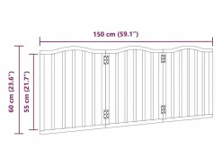 Clicnbuy Seguridad Para Mascotas|Puerta para perros plegable 3 paneles madera álamo blanca 150cm
