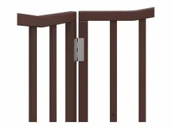Puerta para perros plegable 2 paneles álamo marrón roble 160 cm^Clicnbuy Online