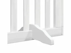 Puerta para perros plegable 3 paneles madera álamo blanca 300cm^Clicnbuy Online